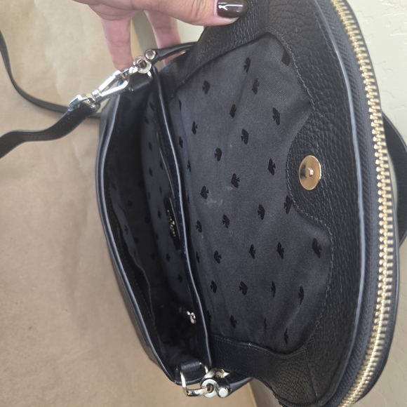 Kate Spade Cobble Hill Small Toddy Black Leather Crossbody Bag Flap - Picture 7 of 14